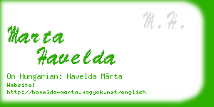 marta havelda business card